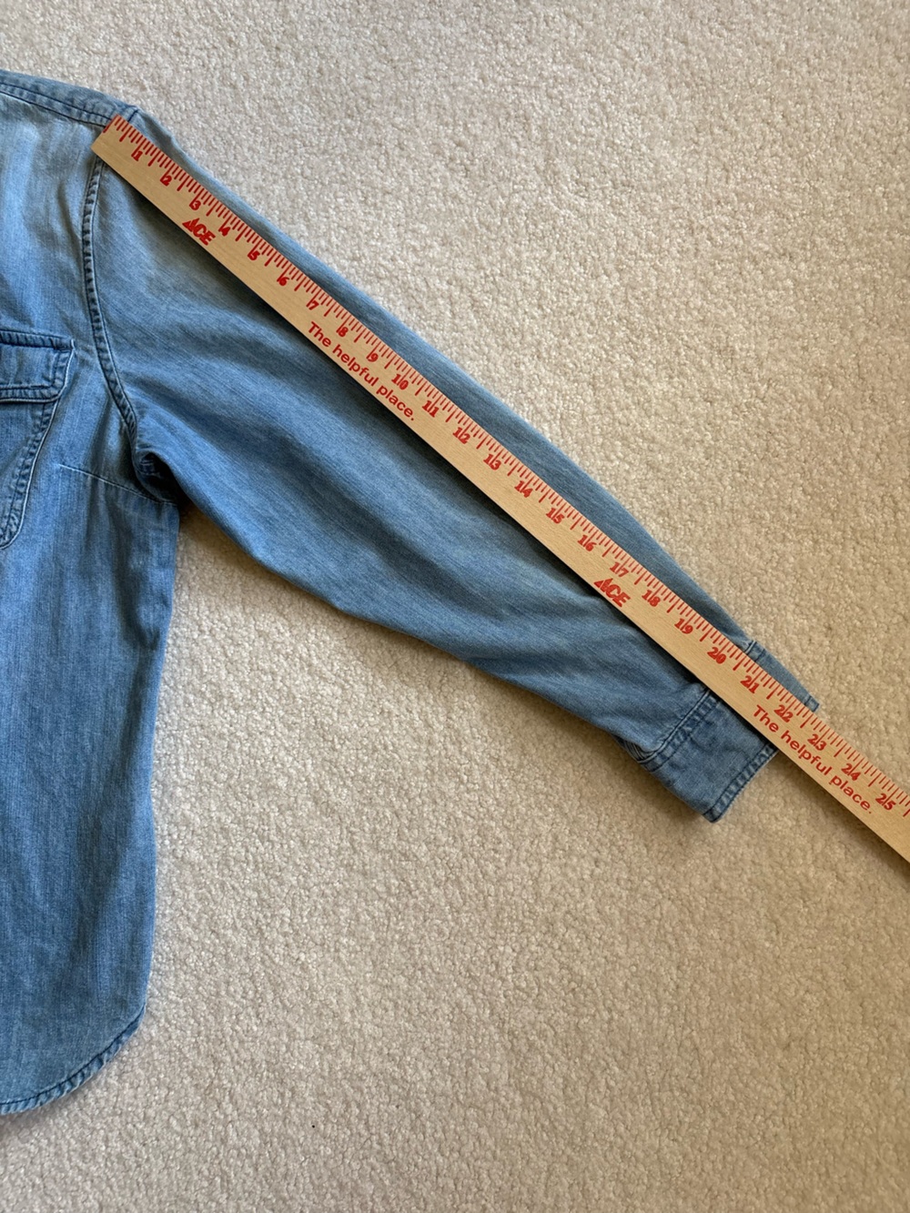 Women's L.L. Bean Heritage Washed Denim Shirt, Long-Sleeve Size L - Picture 14 of 14
